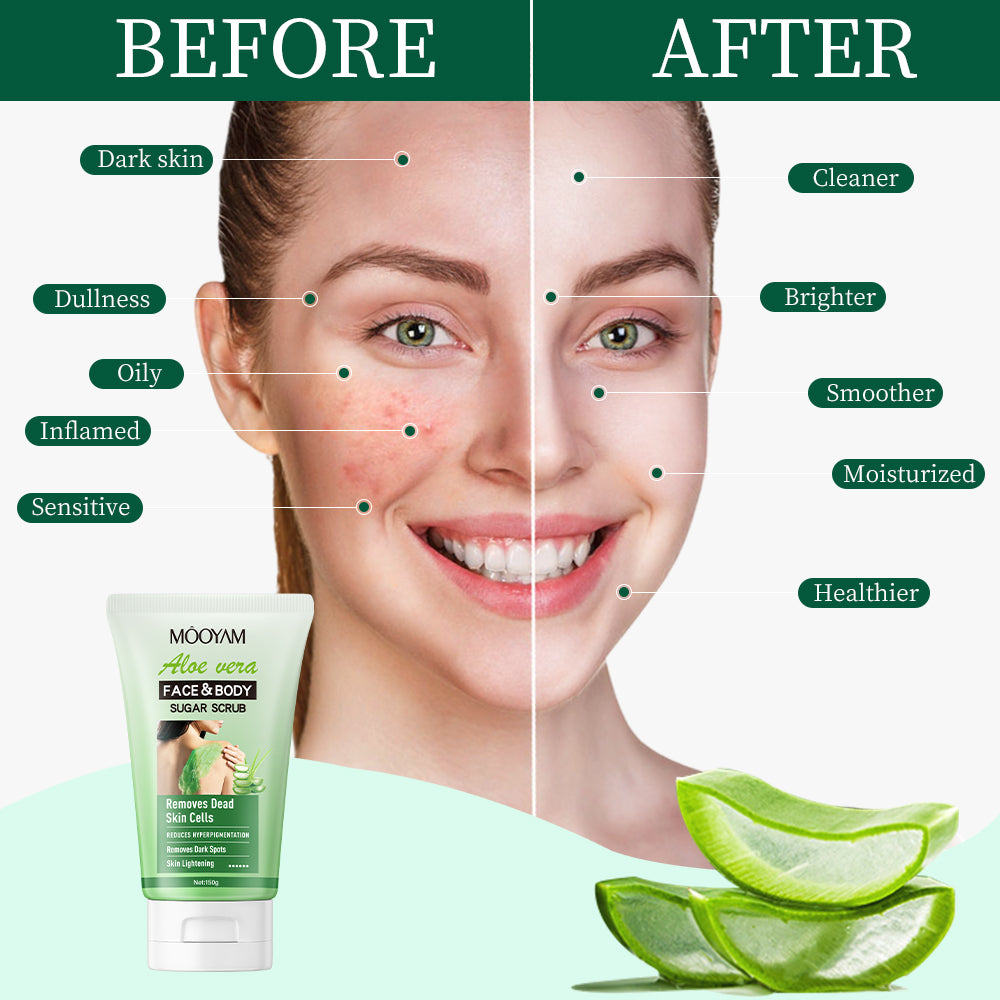 MOOYAM Aloe Vera Face & Body Sugar Scrub