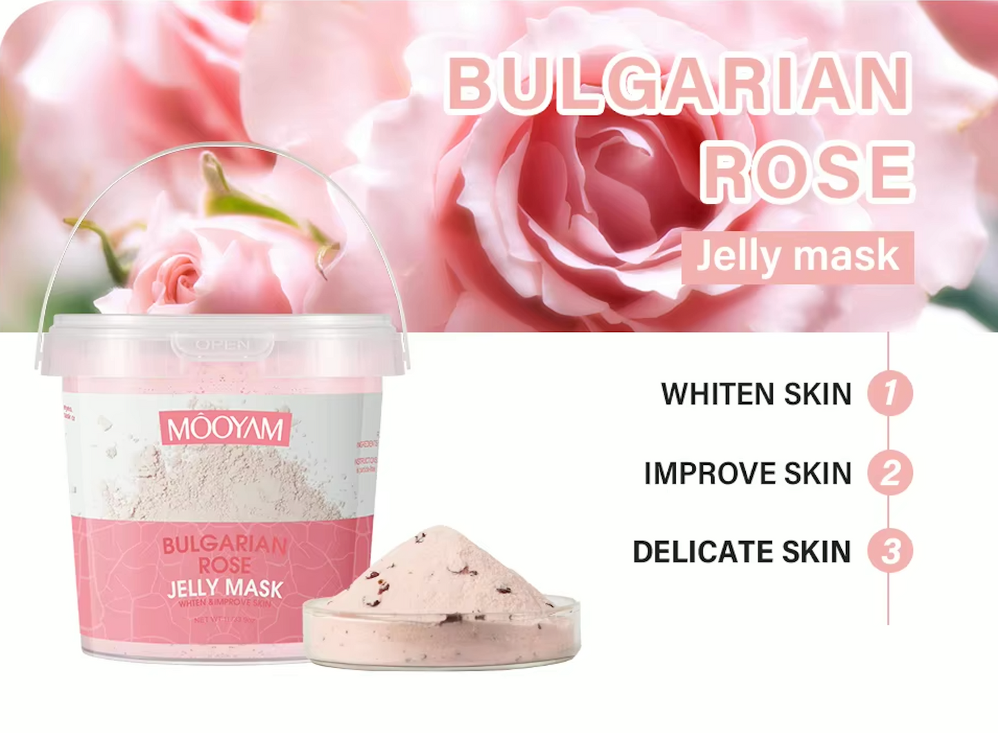 Rose Jelly Mask – Masque Hydratant & Éclat MOOYAM