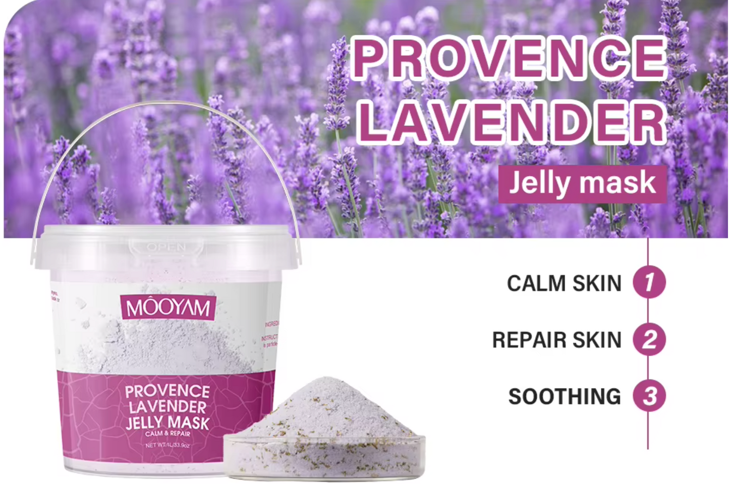 Lavender Jelly Mask – Masque Apaisant & Relaxant MOOYAM