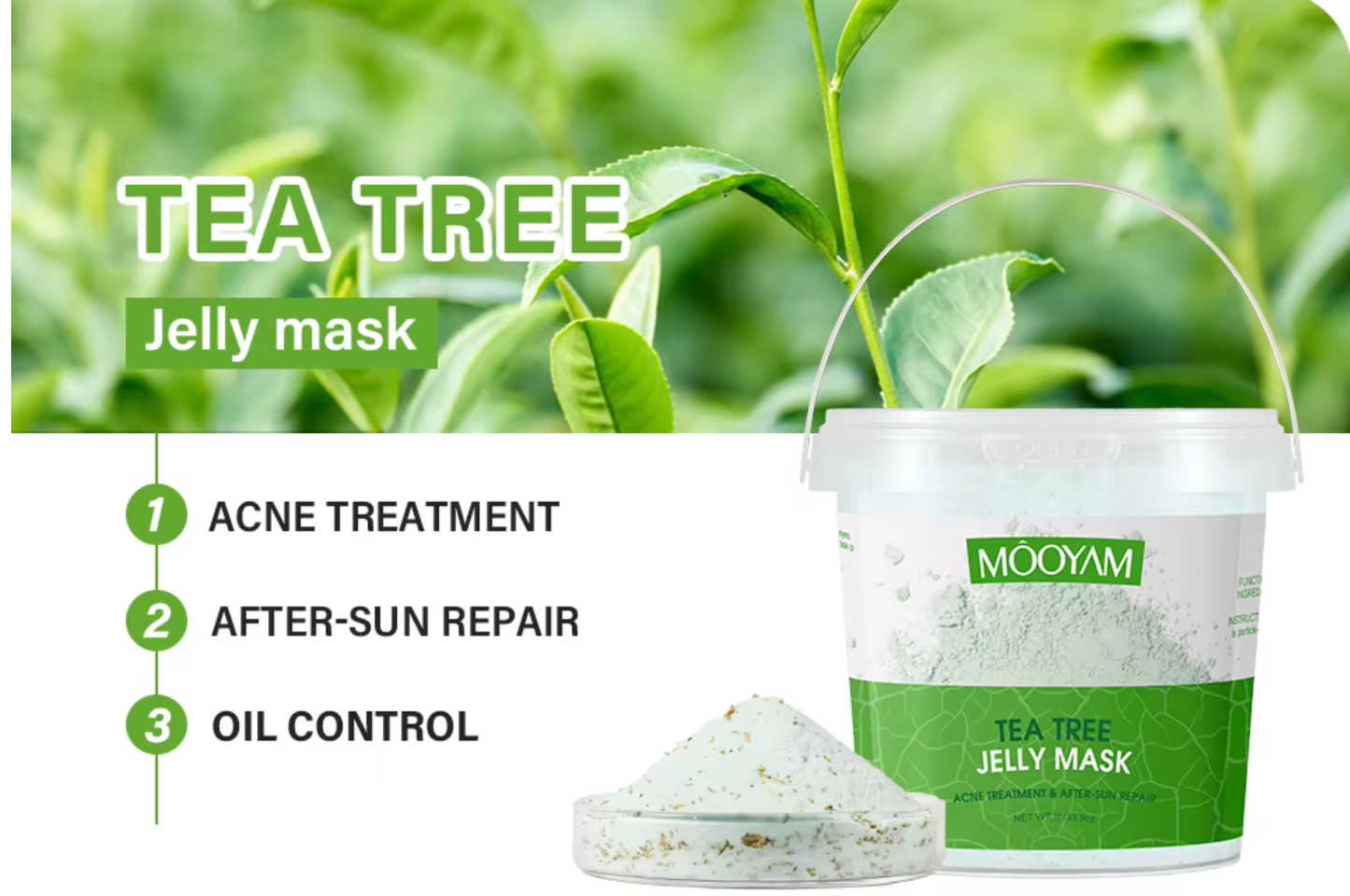 Tea Tree Jelly Mask – Masque Purifiant & Anti-Imperfections MOOYAM