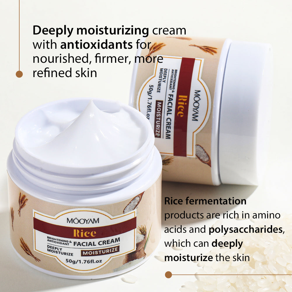 Crème Hydratante Éclat au Riz – MOOYAM Rice Facial CreamCrème au riz MOOYAM