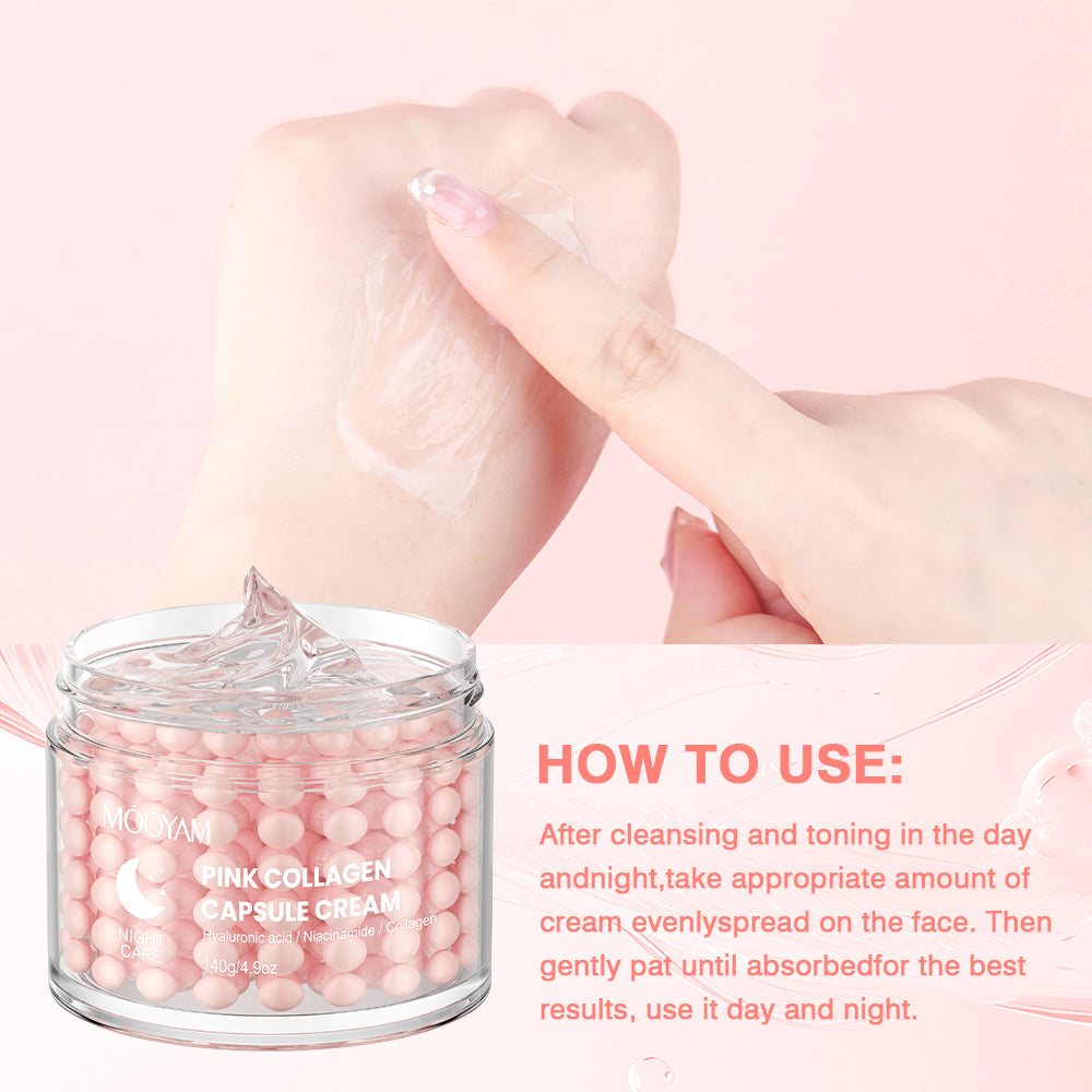 Crème de Nuit Raffermissante – MOOYAM Pink Collagen Capsule Cream