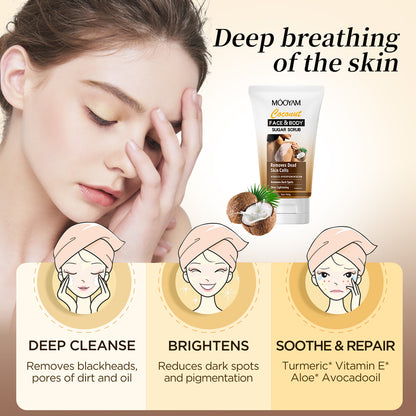 MOOYAM Coconut Face & Body Sugar Scrub