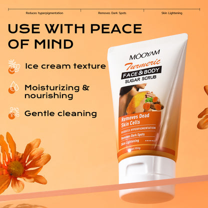 MOOYAM Turmeric Face & Body Sugar Scrub