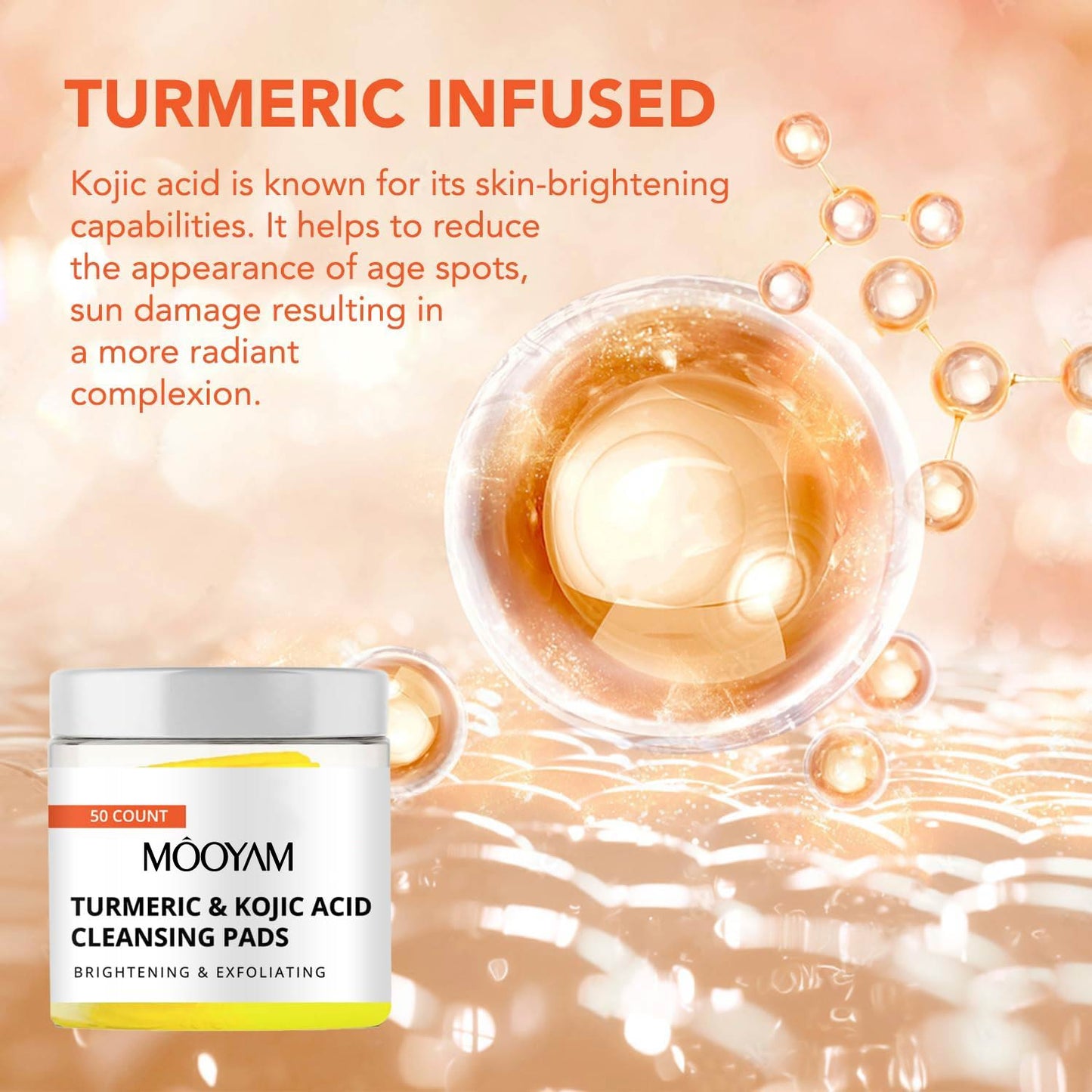 MOOYAM Turmeric & Kojic Acid Cleansing Pads