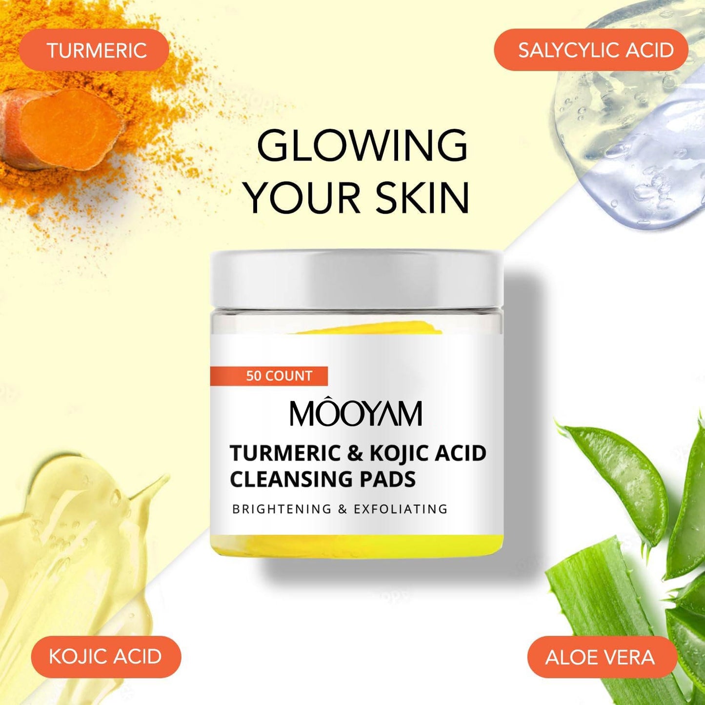 MOOYAM Turmeric & Kojic Acid Cleansing Pads
