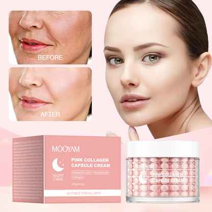 Crème de Nuit Raffermissante – MOOYAM Pink Collagen Capsule Cream