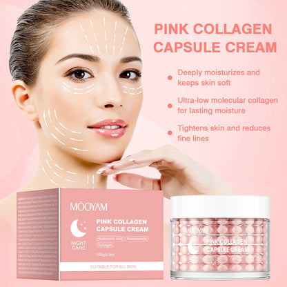Crème de Nuit Raffermissante – MOOYAM Pink Collagen Capsule Cream