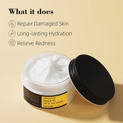 Crème Réparatrice à la Bave d’Escargot – MOOYAM Advanced Snail 92